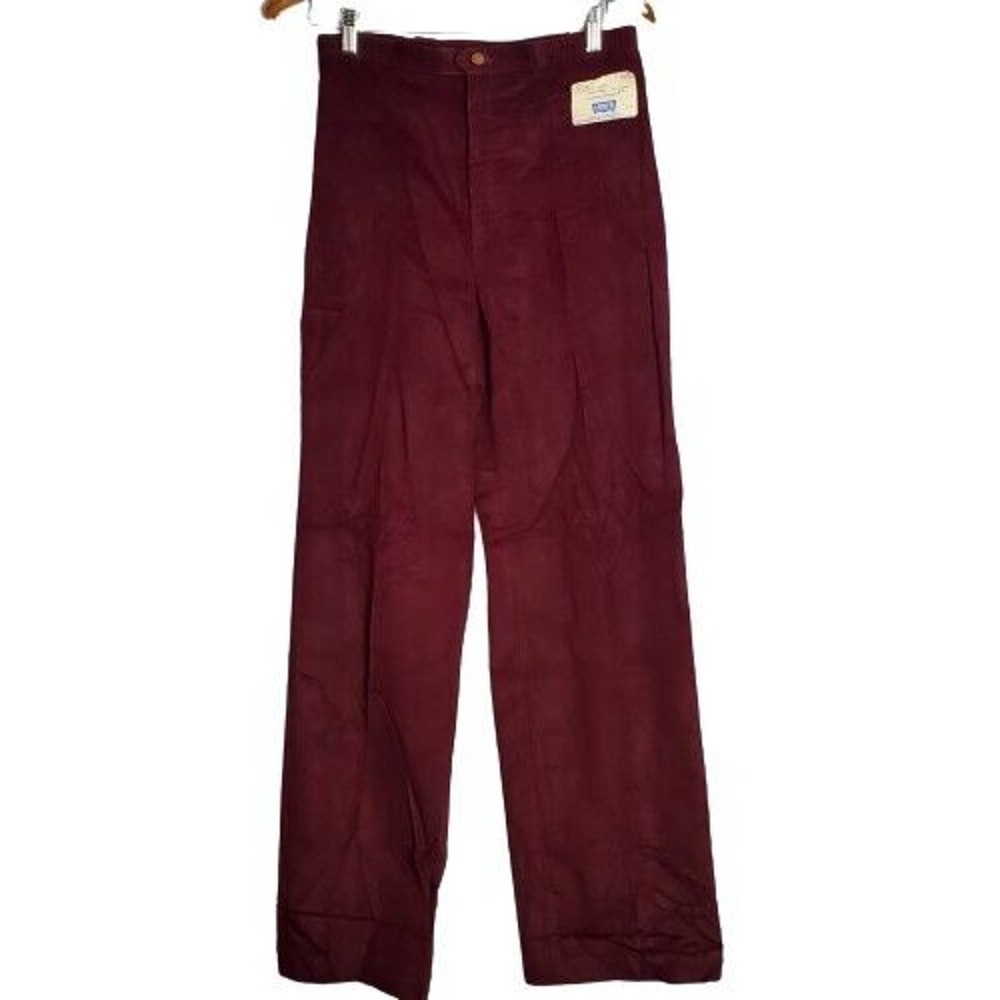 Levi's Womenswear Vintage 70's High Rise Burgundy Corduroy Slacks Size Small 28